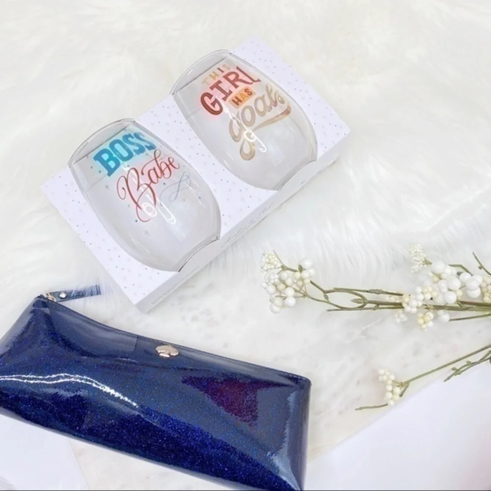 Girl boss wine glasses